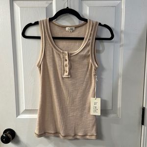 La Miel ribbed Henley tank